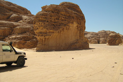 a jeep in the desert