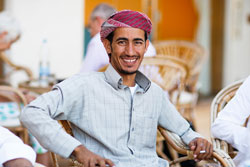 Bedouin man smiling